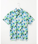【MEN】【UVカット】草花柄プリントポロシャツ