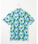 【MEN】【UVカット】草花柄プリントポロシャツ