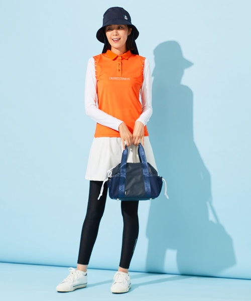 WOMEN】【接触冷感・UVケア・吸水速乾】ノースリーブ ポロシャツ