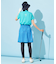 【WOMEN】【接触冷感・UVケア・吸水速乾】アイス柄 切替ワンピース