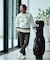 【MEN】【ウォッシャブル】グラフィックダブルジャガードニット