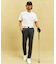 【MEN】【ストレッチ】機能性抜群なシックな印象の快適バックメッシュジャージーパンツ