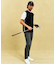 【MEN】【ストレッチ】機能性抜群なシックな印象の快適バックメッシュジャージーパンツ