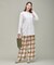 【マガジン掲載】 オンブレーチェックプリント ワイドパンツ (番号CG34)