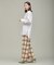 【マガジン掲載】 オンブレーチェックプリント ワイドパンツ (番号CG34)