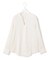 【人気のため新柄追加・洗える】Back Satin Amunzen キーネック長袖ブラウス