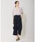 【WEB限定カラーあり】FluidBackSatin ワイドクロップドパンツ
