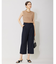 【WEB限定カラーあり】FluidBackSatin ワイドクロップドパンツ