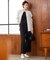 【UVケア・洗える】ウール2WAYストレッチ ワイドストレートパンツ