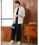 【UVケア・洗える】ウール2WAYストレッチ ワイドストレートパンツ