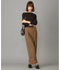 【UVケア・洗える】ウール2WAYストレッチ ワイドストレートパンツ