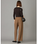 【UVケア・洗える】ウール2WAYストレッチ ワイドストレートパンツ