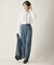 【UVケア・洗える】ウール2WAYストレッチ ワイドストレートパンツ