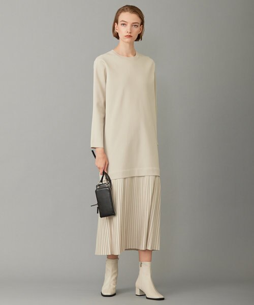 洗える】リサイクルポリエステルハイゲージ ドッキングワンピース