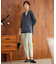 【洗える】ウール2WAYストレッチ テーパードパンツ