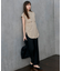 【洗える】ワッシャーツイル ワイドストレートパンツ