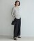 【洗える】ワッシャーツイル ワイドストレートパンツ