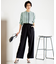 【洗える】ワッシャーツイル ワイドストレートパンツ