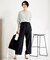 【洗える】ワッシャーツイル ワイドストレートパンツ