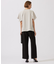 【洗える】ワッシャーツイル ワイドストレートパンツ