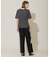 【洗える】ワッシャーツイル ワイドストレートパンツ