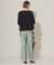 【洗える】ワッシャーツイル ワイドストレートパンツ