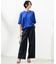 【UVカット・吸水速乾・洗える】シェルタリングドライサテン  ワイドストレートカーゴパンツ