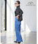 【WEB限定】【ICB×tamachan_style コラボ】スタイルアップ ワイドデニム