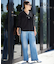 【WEB限定】【ICB×tamachan_style コラボ】スタイルアップ ワイドデニム