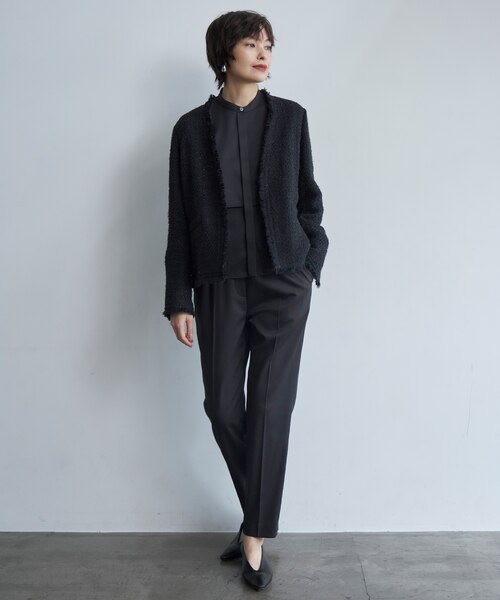 洗える】ウォームサテン クロップドシャツ｜アイシービーの通販｜&mall