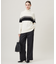 【CLASSY.1月号掲載・洗える】ソフトカシミヤミックス 配色ボーダーハイネックニット