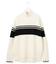 【CLASSY.1月号掲載・洗える】ソフトカシミヤミックス 配色ボーダーハイネックニット
