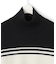 【CLASSY.1月号掲載・洗える】ソフトカシミヤミックス 配色ボーダーハイネックニット