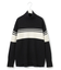 【CLASSY.1月号掲載・洗える】ソフトカシミヤミックス 配色ボーダーハイネックニット