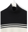 【CLASSY.1月号掲載・洗える】ソフトカシミヤミックス 配色ボーダーハイネックニット