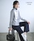 【WEB限定・洗える】シルキーツイル  クロップドシャツ
