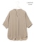 【人気のため新色追加・WEB限定・接触冷感・UVケア・速乾・洗える】BackSatinAmunzen 5分袖キーネックブラウス
