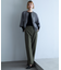 【洗える】ストレッチピーチツイル バレルパンツ