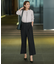 【UVカット・洗える】ウール2WAYストレッチ ワイドパンツ