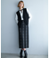【洗える】シャイニーオンブレーチェック ストレートスカート