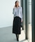 【WEB限定・接触冷感・UVケア・速乾・洗える】BackSatinAmunzen キーネックブラウス
