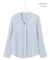 【WEB限定・接触冷感・UVケア・速乾・洗える】BackSatinAmunzen キーネックブラウス