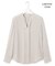 【新色追加・WEB限定】BackSatinAmunzen キーネックブラウス