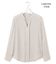 【新色追加・WEB限定】BackSatinAmunzen キーネックブラウス