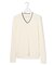 【新色追加】 エクストラファインメリノリブ Vネックプルオーバー