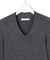 【新色追加】 エクストラファインメリノリブ Vネックプルオーバー