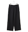 【洗える】ウールワッシャーツイル ワイドストレートパンツ
