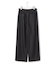 【洗える】ウールワッシャーツイル ワイドストレートパンツ