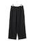 【洗える】ウールワッシャーツイル ワイドストレートパンツ
