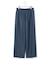 【洗える】ウールワッシャーツイル ワイドストレートパンツ